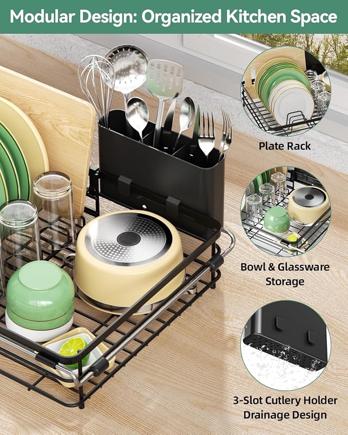 Expandable in Sink Dish Drying Rack - Image 7