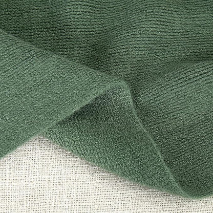 Homiest Decorative Knitted Throw Blanket with Fringe Soft & Cozy Tassel Blanket for Couch Sofa Bed (Dark Green, 50x60)