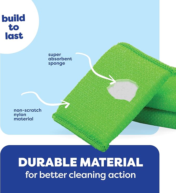 SCRUBIT Multi-Purpose Dish Scrub Sponge, Non Scratch Scouring Pads, Cleaning - Image 5