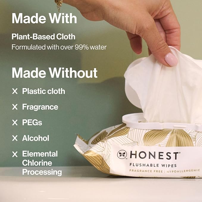 The Honest Company Hypoallergenic Flushable Wipes - Image 8