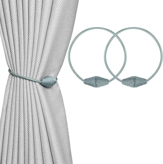 2 PCS Magnetic Curtain Tiebacks, European Style Convenient Drape Tie Backs by YUNTUOO