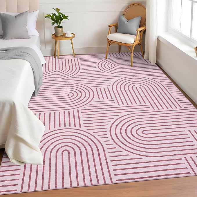 Washable Rug 5x7 Area Rugs for Living Room, Abstract Rug for Bedroom, Soft - Image 2