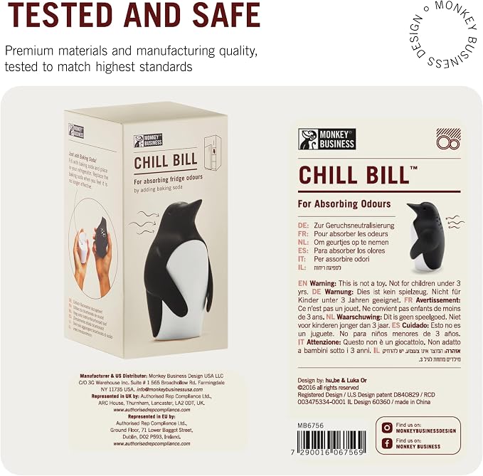 Monkey Business Chill Bill Refrigerator Deodorizer, Baking Soda Container - Image 6