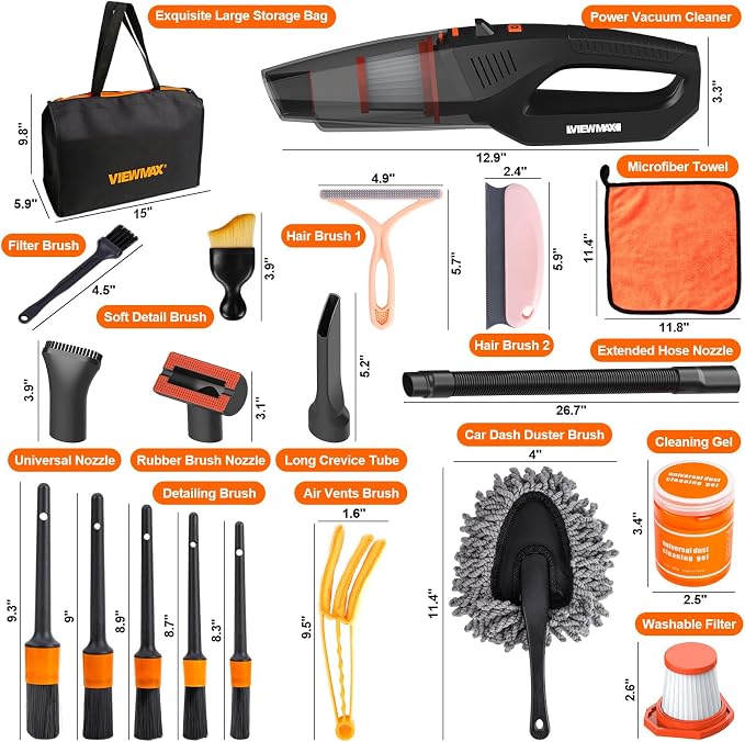 Car Cleaning Kit 19Pcs, Car Interior Detailing Kit - Image 7