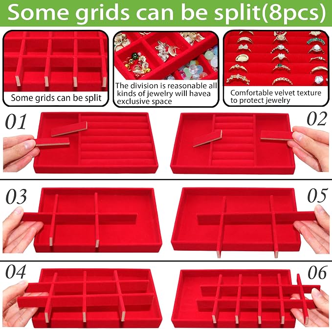 Earring Organizer Stackable Jewelry Storage Box Jewelry Drawer Organizer - Image 7