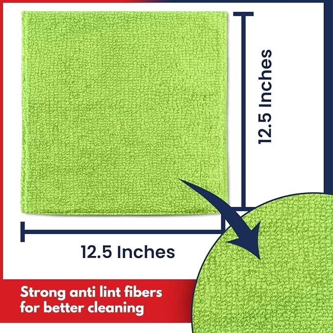USANOOKS Microfiber Cleaning Cloth Light Green - Image 2