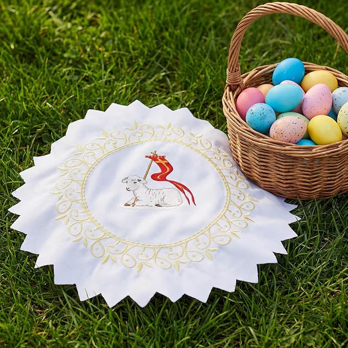 Polish Traditional Easter Embroidered Basket Cover Table Decoration Easter by HunnmingRe