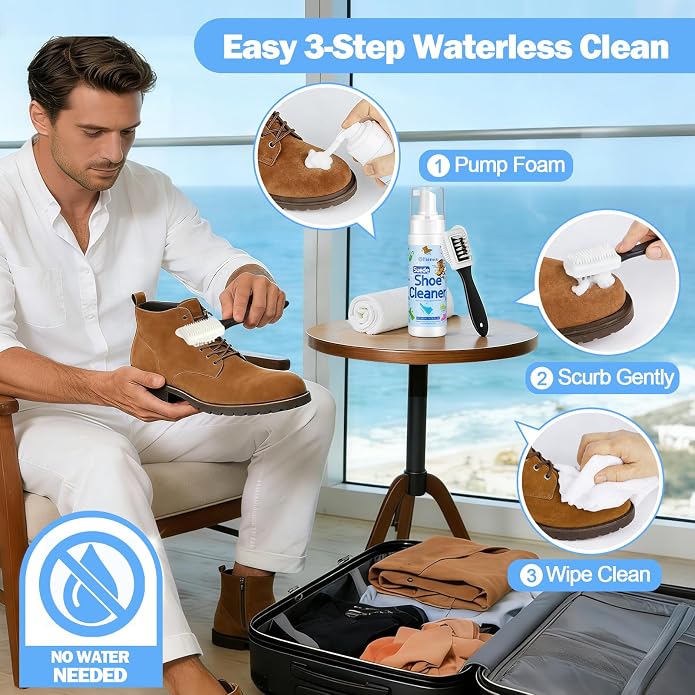 Suede Shoe Cleaner Kit - 200ml Professional Suede & Nubuck Cleaner - Waterless - Image 4