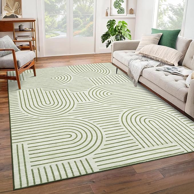 Washable Rug 6x9 Area Rugs for Living Room, Abstract Rug for Bedroom, Soft - Image 9