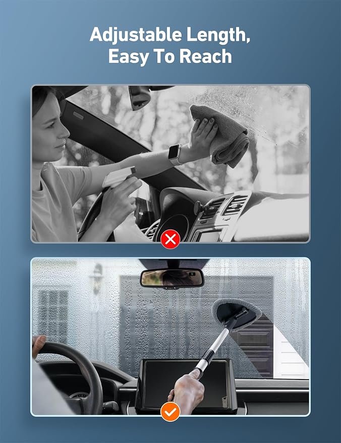 AstroAI Windshield Cleaner Tool, Car Interior Window Detailing Cleaning Kit - Image 7