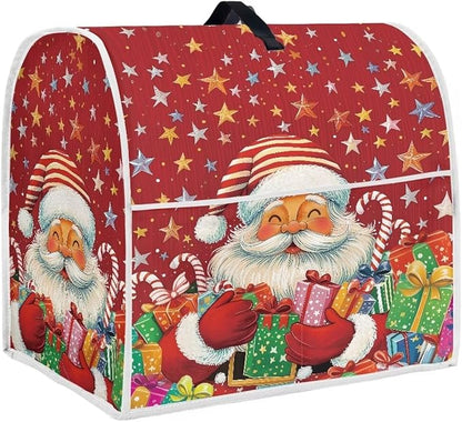 Christmas Stand Mixer Cover Dust Cover Santa Claus Red Stand Mixer Covers For Kitchen Aid 4.5-5 Quart Mixers Dustproof Cloth Cover for Small Appliance Protector, Christmas Tabletop Decor