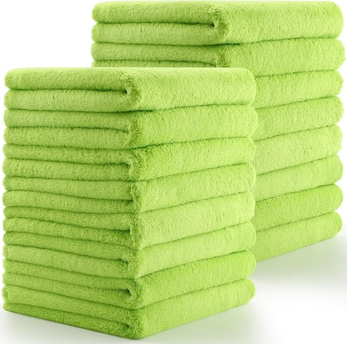 Tallew 16 Pcs Car Microfiber Towels Buffing Drying Wash Cleaning Cloths Plush by Tallew