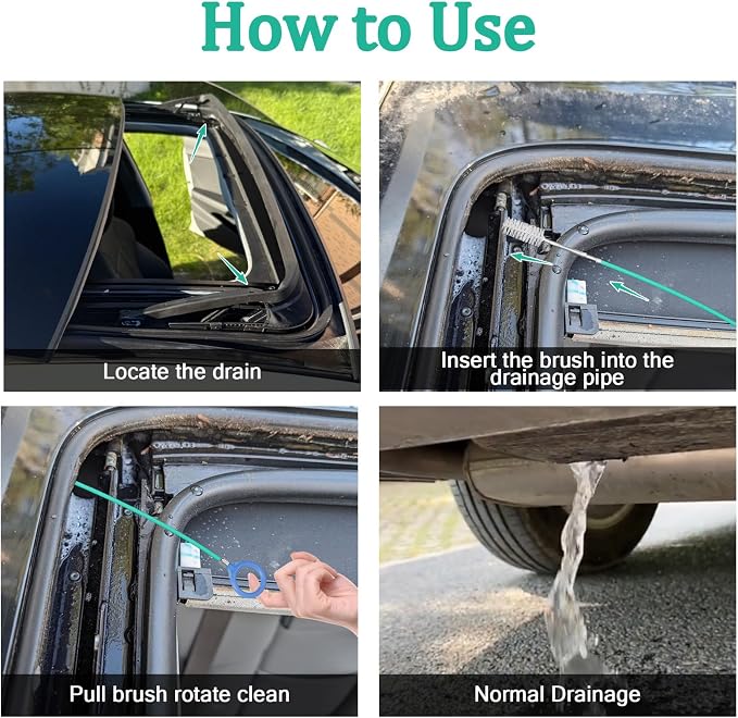 5PCS Updated Sunroof Drain Cleaning Tool Kit 118in Extra Long Flexible Tube - Image 5