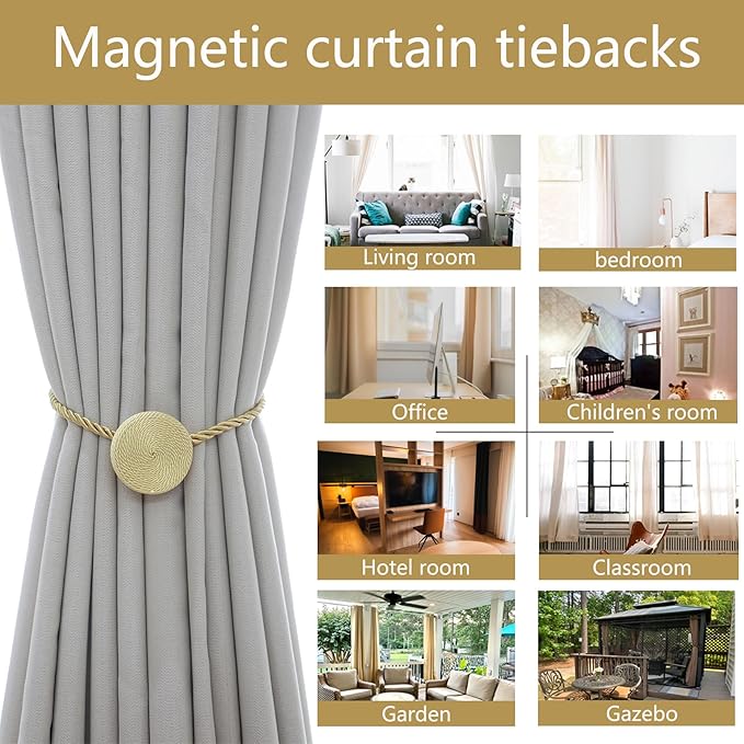Magnetic Curtain Tiebacks - 12mm Magnetic Tie Backs - Image 7
