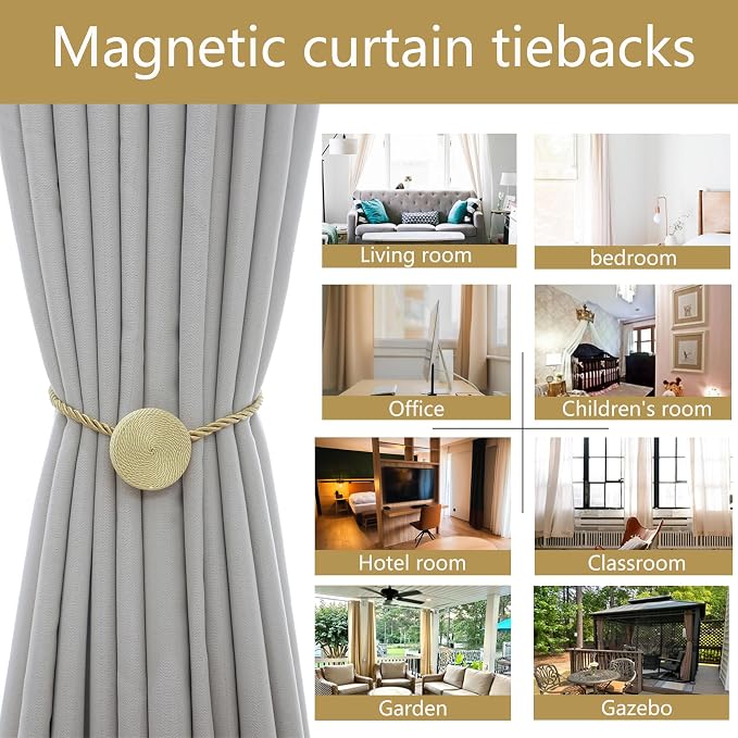 Magnetic Curtain Tiebacks - 12mm Magnetic Tie Backs - Image 6