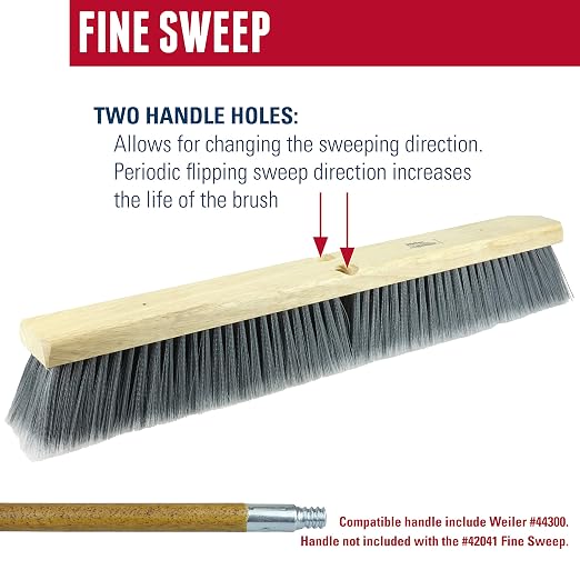 Weiler 42098 36" Fine Sweep Floor Brush, Flagged Silver Polystyrene Fill - Image 4
