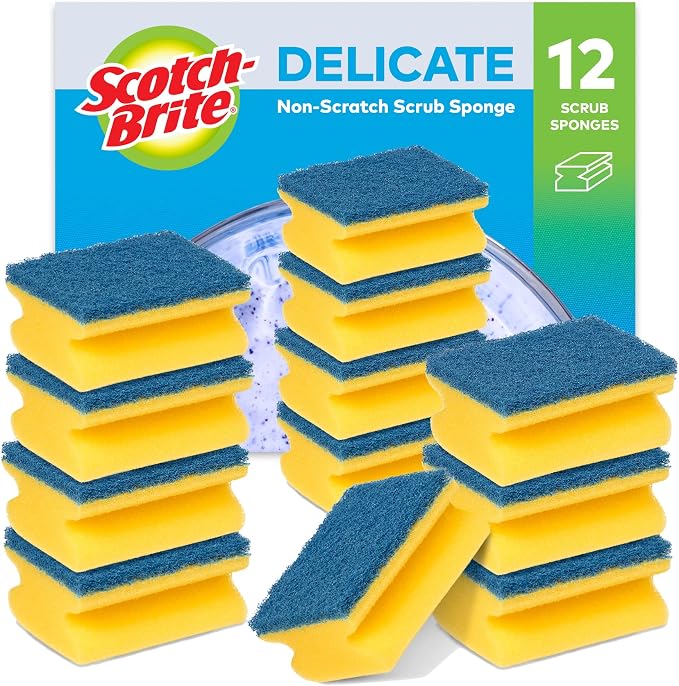 Scotch-Brite Delicate Non-Scratch Sponge Scourer, 12 Pieces by Scotch-Brite