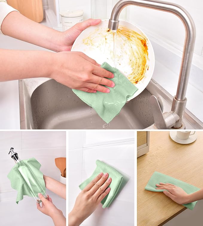 KitchLife Microfiber Cleaning Cloth Roll, 100 Pack - Image 4