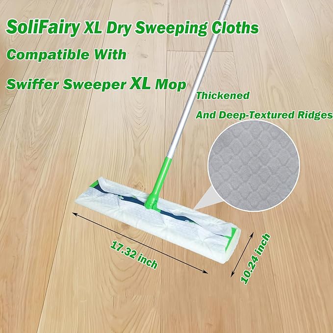 XL Dry Sweeping Cloth Refills for Swiffer Sweeper X-Large Mop, XL Disposable - Image 2