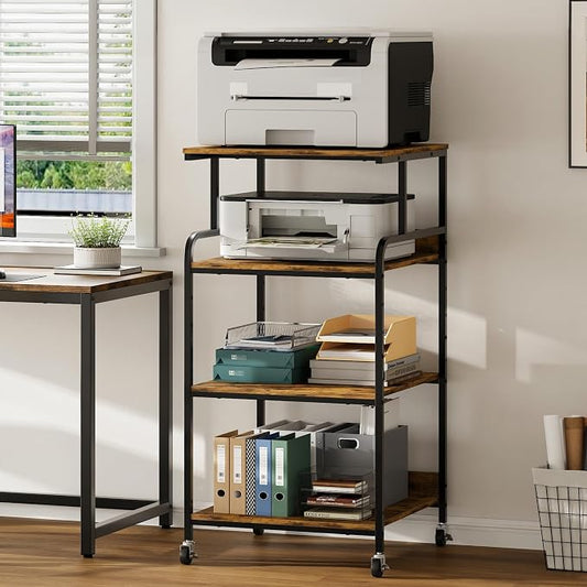 Warmiehomy 4 Tier 24" x 24" Printer Stand by WarmieHomy