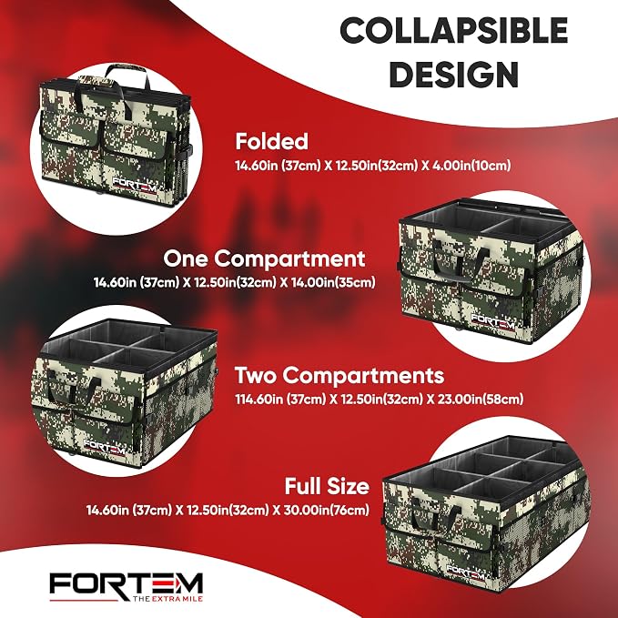 FORTEM Trunk Organizer For SUV Car Trunk Organizer, Foldable Storage, Car - Image 6