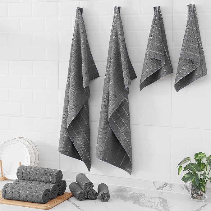 Homaxy Microfiber Kitchen Towels and Dishcloths Set, 20 Pack Soft and Absorbent - Image 8