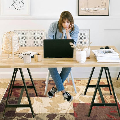 Office Chair Mat for Hardwood Floor, 72"x48" Easy Glide Computer Desk Mat Protector for Rolling Chair Under Desk Rug Nonslip Backing, Machine Wash, (Modern)