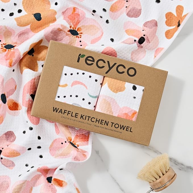 RECYCO Waffle Kitchen Towel Set of 2 - Image 7