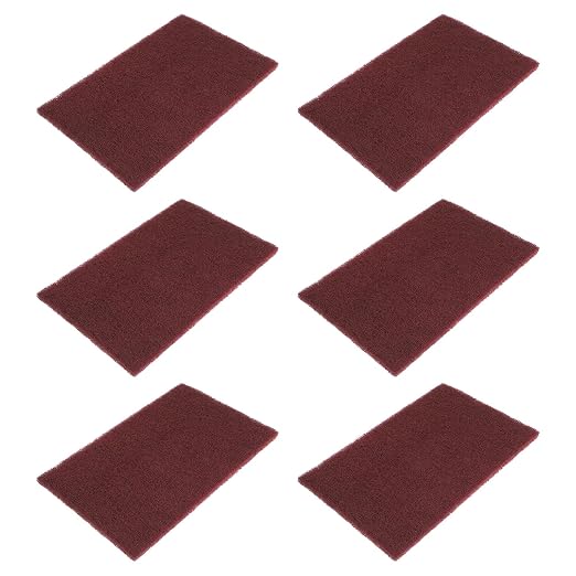 6 PCS Red Nylon Scuff Pads, Scouring General Purpose Hand Pads by Unknown