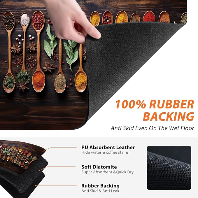 Kitchen Spices Dish Drying Mat - Image 6