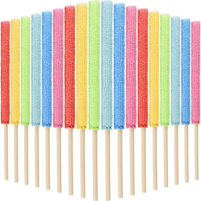 Honeydak 24 Pieces Microfiber Detail Duster Sticks Mini Duster Crevice Cleaning by Honeydak