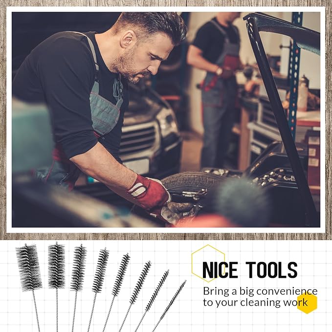 Baderke 16 Inch Long Pipe Cleaning Brush Stainless Steel Bristles Pipe Cleaning - Image 6
