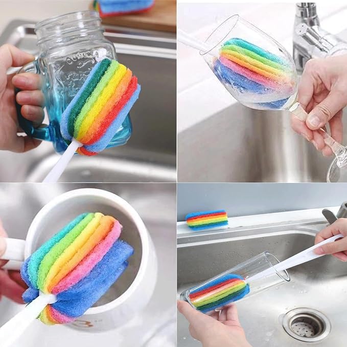 3PCS Cleaning Bottle Sponge Brush - Image 5