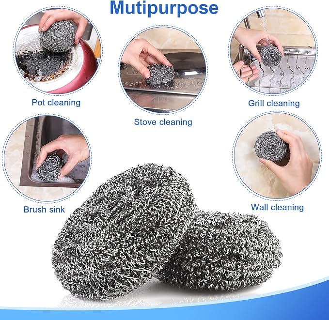 12Pack Upgraded Steel Wool Scrubbers - Image 5