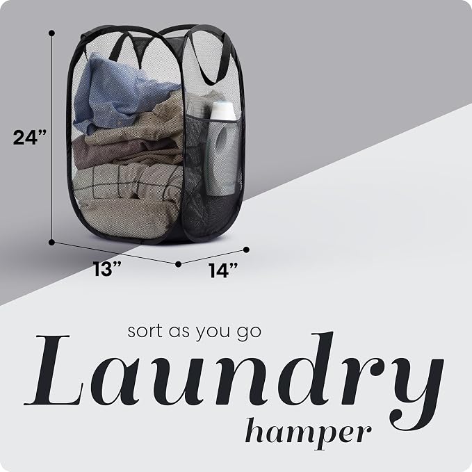 Handy Laundry Collapsible Mesh Pop Up Hamper - Image 2
