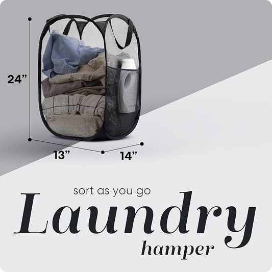 Handy Laundry Collapsible Mesh Pop Up Hamper - Image 2
