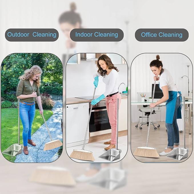 Indoor & Outdoor Brooms, VOOWO 46” Kitchen Broom - Image 7