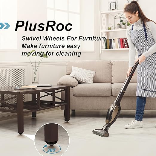 PlusRoc 12 Pack Self Adhesive Caster Wheels 1 Inch - Image 4
