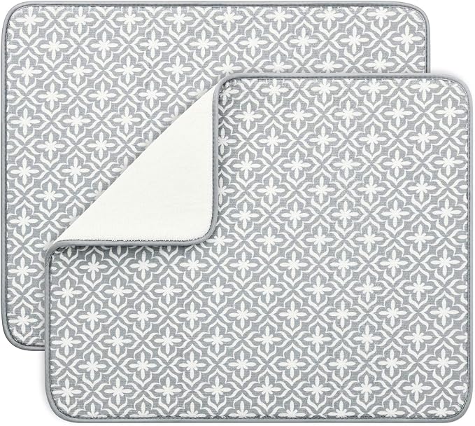 SUBEKYU Dish Drying Mats for Kitchen Counter, Microfiber Absorbent Dish by SUBEKYU