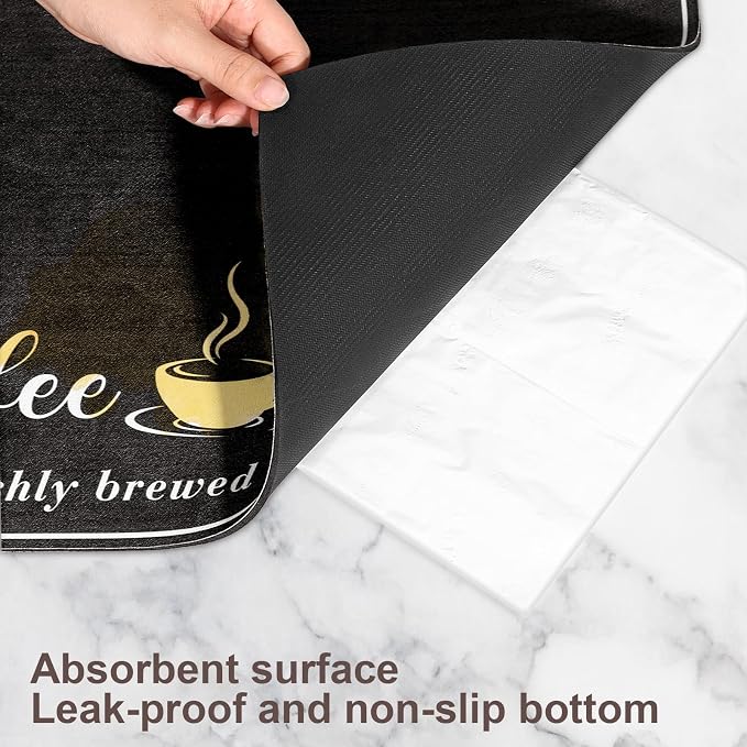Absorbent Coffee Mat, Fashion Dish Drying Mat - Image 8