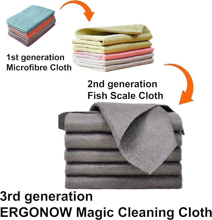 Magic Glass Cleaning Cloth 10 Pcs - Image 2
