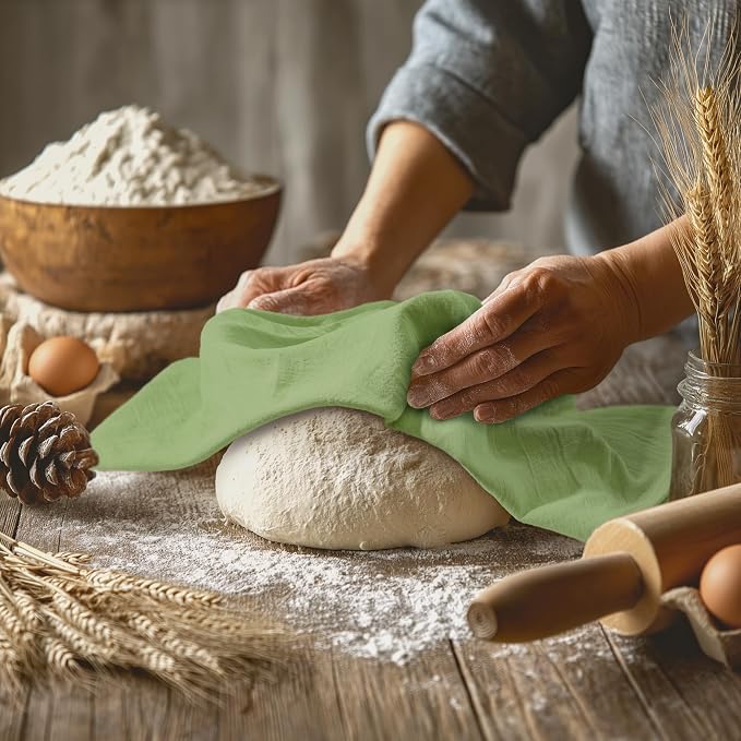Utopia Kitchen Sage Green Flour Sack Towels 100% Cotton Tea Towels - Image 3