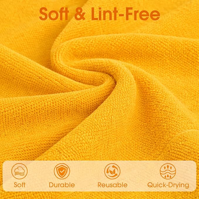 Microfiber Cleaning Cloth Roll–100 Pack, Tear Away Microfiber Towels, - Image 2