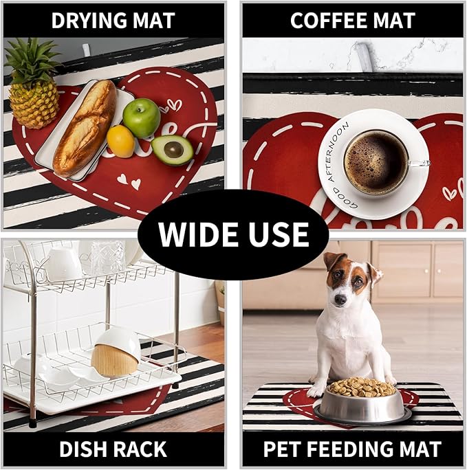 Valentine's Day Dish Drying Mat - Image 7