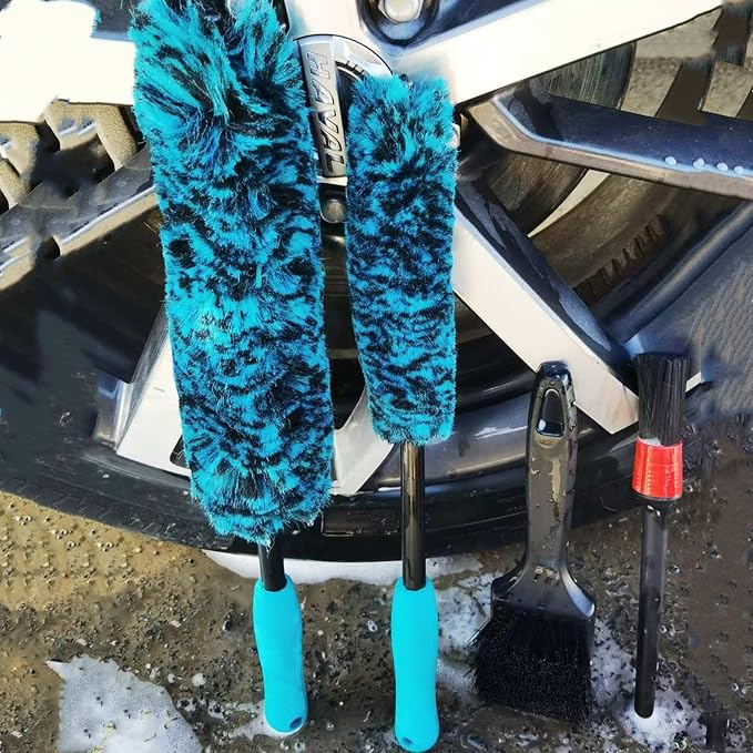 4PCS Wheel Brush Kit for Cleaning Wheel and Tire, Wheel and Rim Brush, Car - Image 7