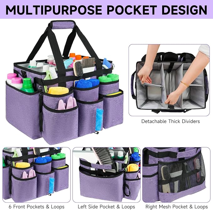 Large Rolling Cleaning Caddy Bag - Image 3