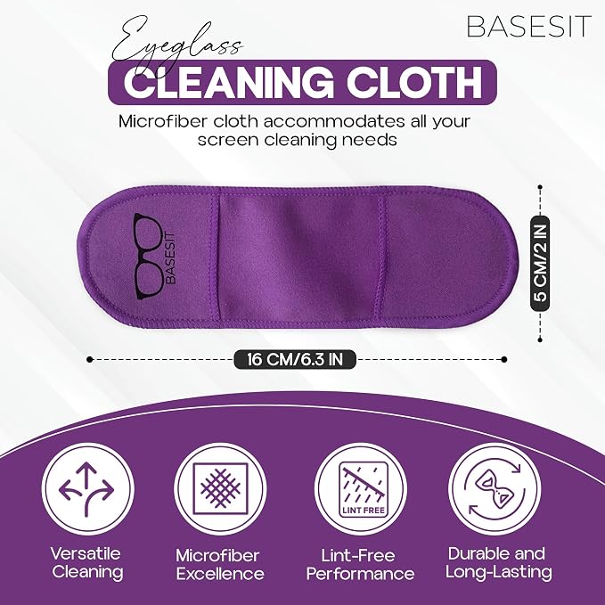 Eyeglass Cleaner Cloth 4 Pack, Eye Glasses Cleaner Wipes, Lens Cleaner - Image 2