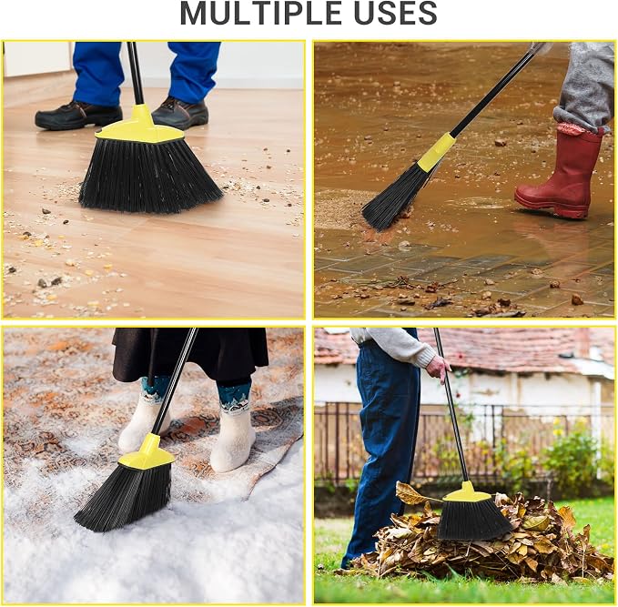 12 Pcs Heavy Duty 53 Inch Commercial Angle Brooms - Image 6
