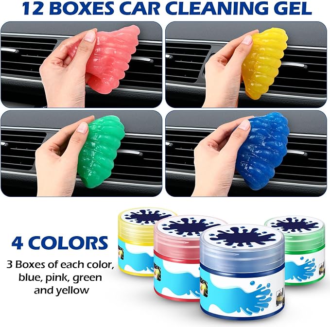 12 Pack Car Cleaning Gel Detailing Cleaner Putty Auto Clean Dust Mud Tools - Image 3