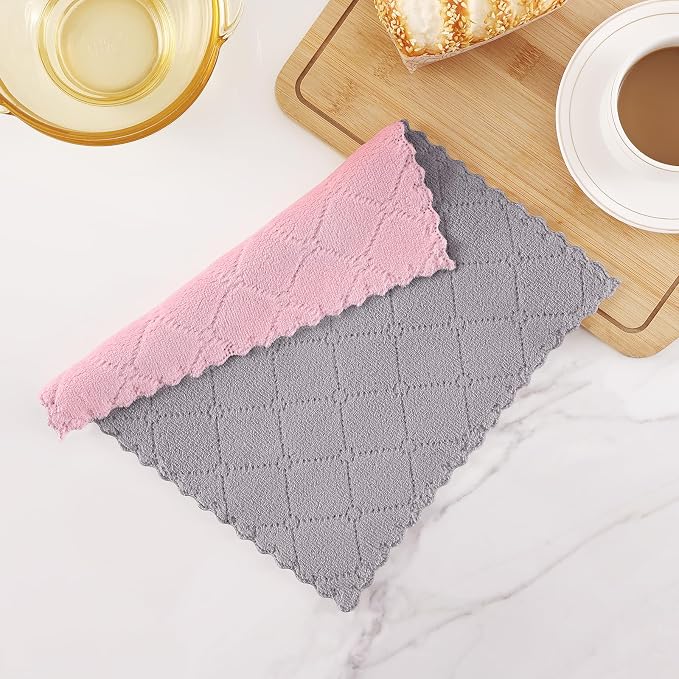 Homaxy 12 Pack Kitchen Cloths Dish Towels, Super Soft and Absorbent Dish Cloths - Image 7